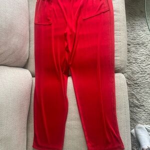 Slinky Brand Vibrant Red Relaxed Fit Stretch Pants Sz L